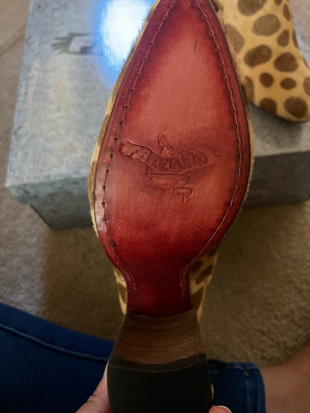 Freebird by Steven Janelle Giraffe-Spot Ankle Boots - Brown/Tan - Picture 6 of 6